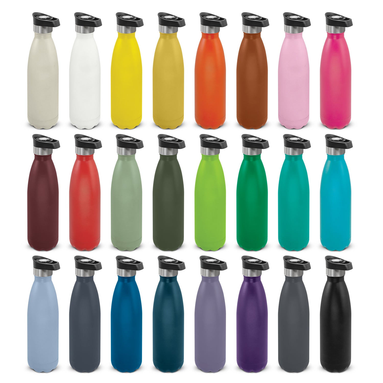 Mirage Powder Coated Vacuum Bottle 500ml - Push Button Lid