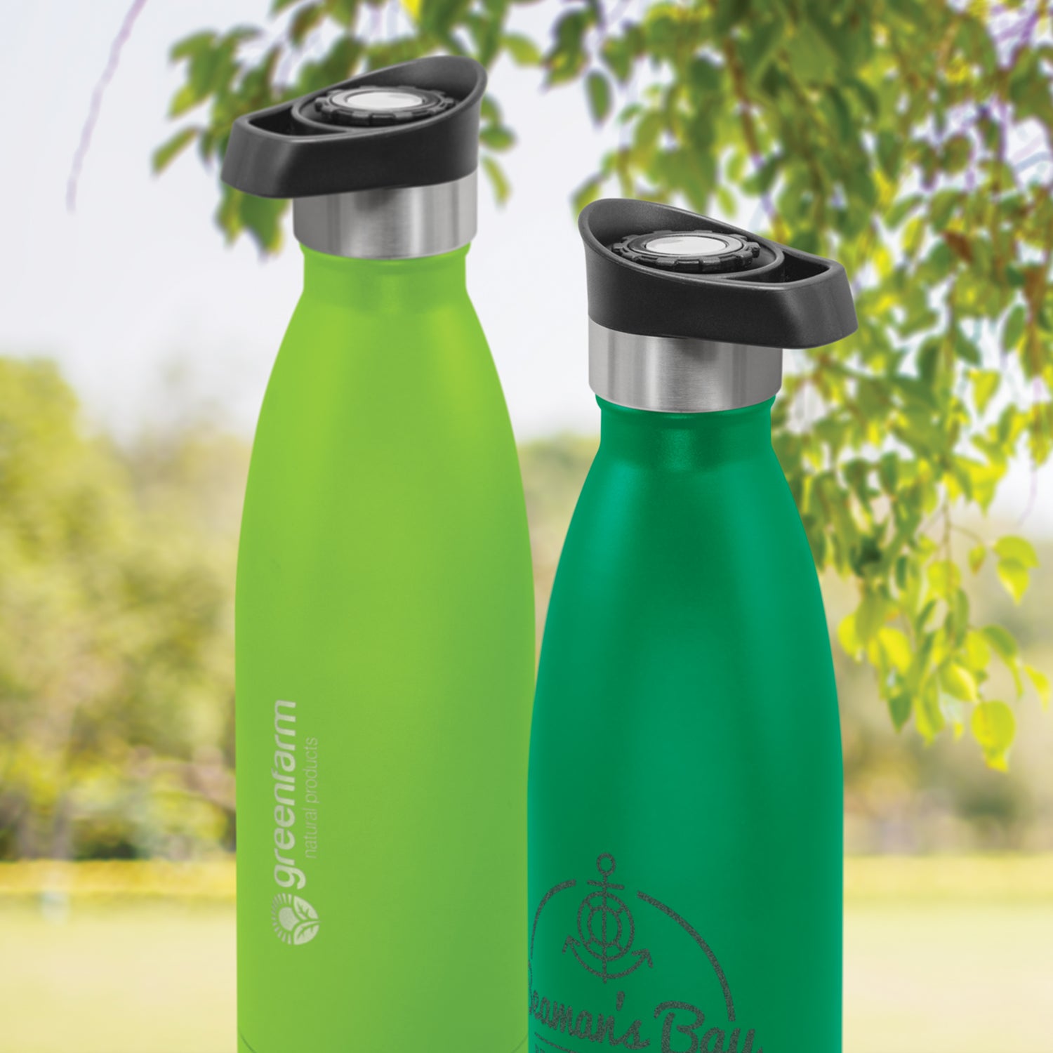 Mirage Powder Coated Vacuum Bottle 500ml - Push Button Lid