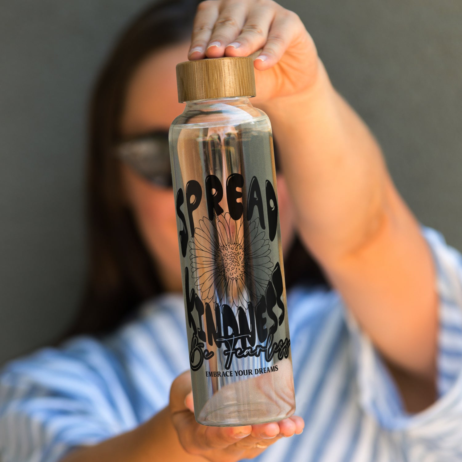 Eden Glass Bottle 600ml - Bamboo Lid