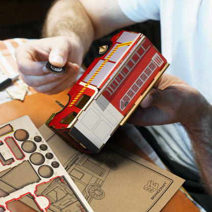 BRANDCRAFT Fire Truck Wooden Model