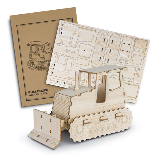 BRANDCRAFT Bulldozer Wooden Model