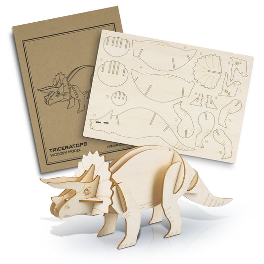 BRANDCRAFT Triceratops Wooden Model