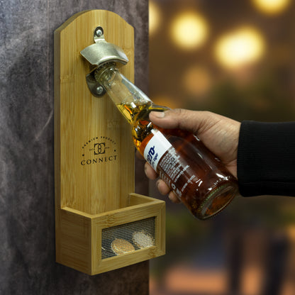 NATURA Bamboo Bottle Opener - Wall Mounted