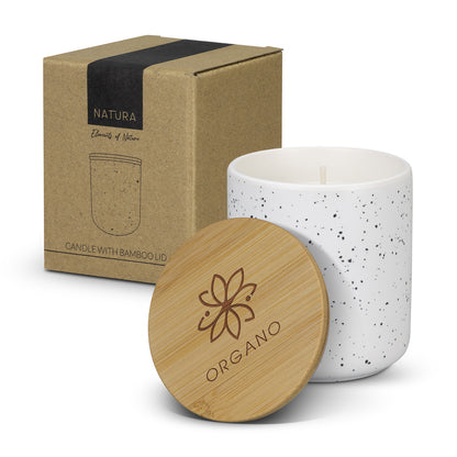 NATURA Candle with Bamboo Lid