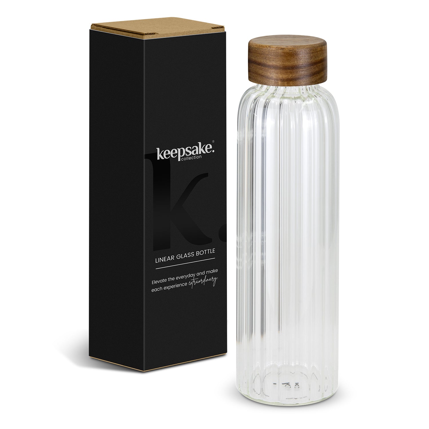 Keepsake Linear Glass Drink Bottle 600ml