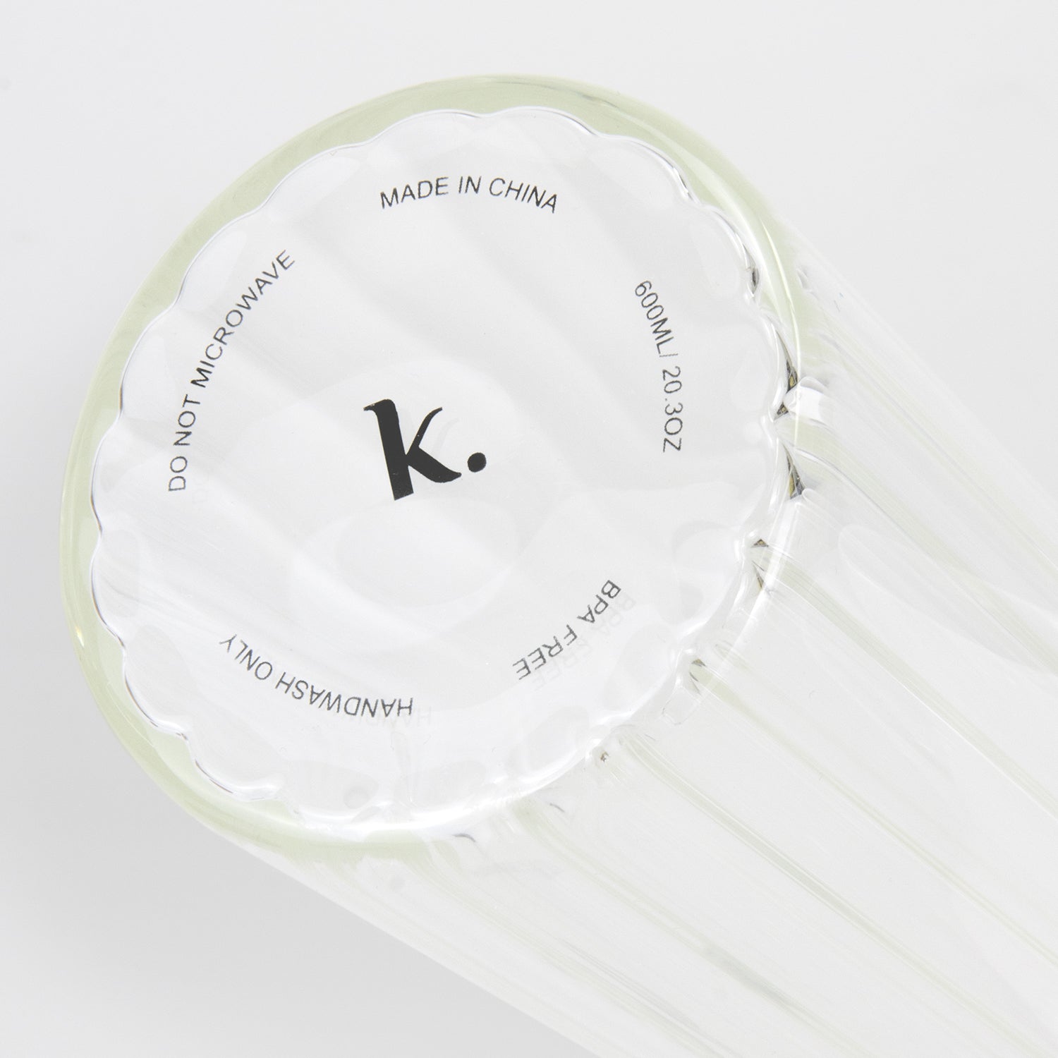 Keepsake Linear Glass Drink Bottle 600ml