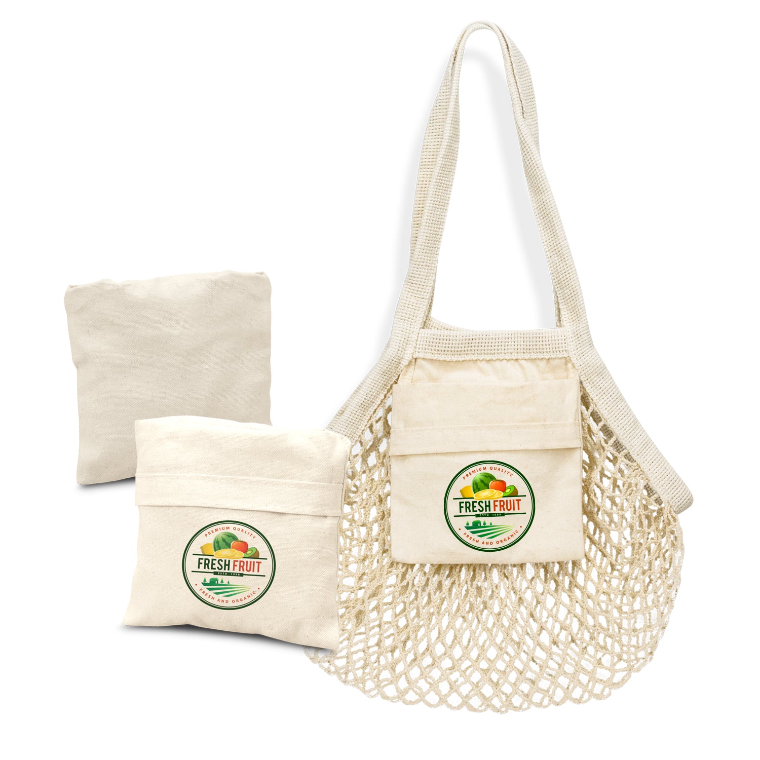 Cotton Mesh Foldaway Small Tote Bag 3L