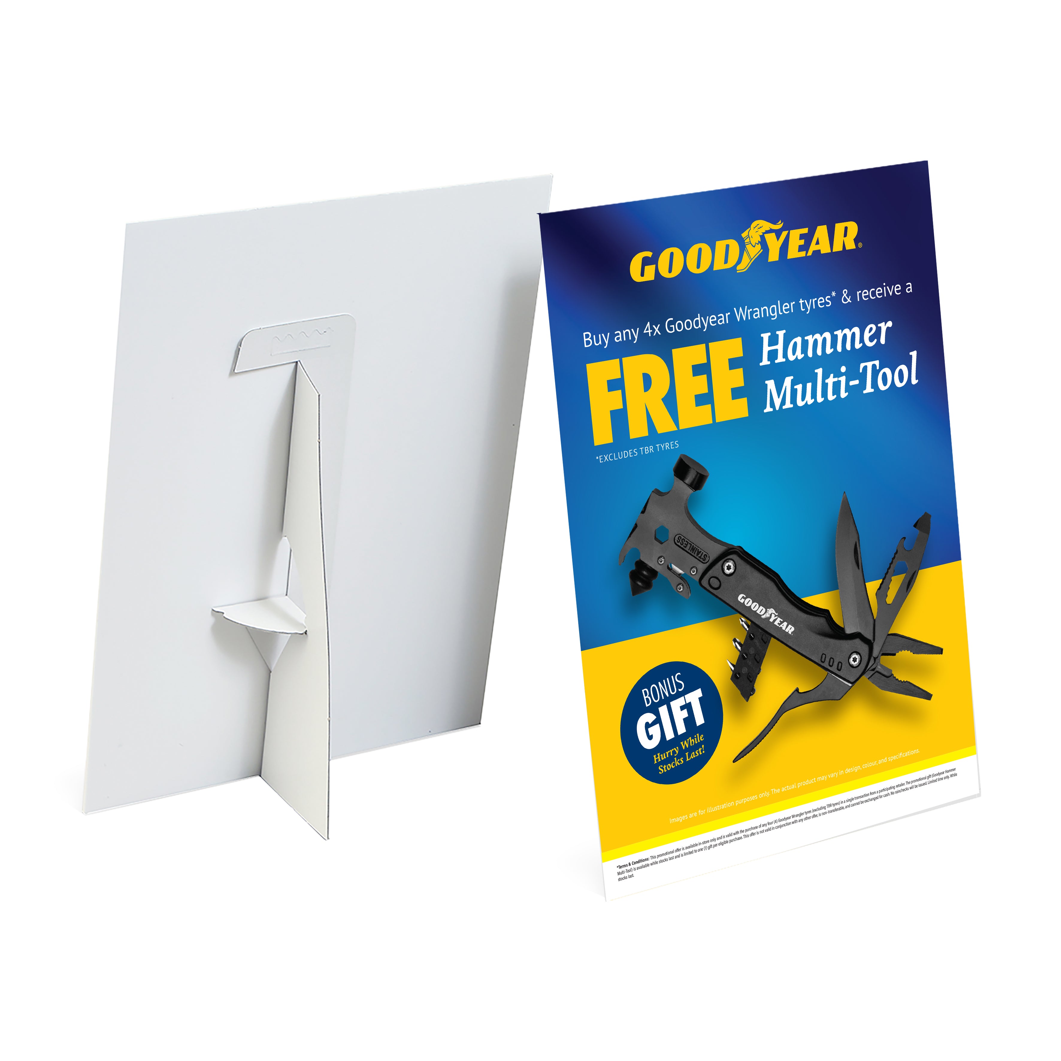 Goodyear Hammer Tool Promo: A4 Strut Card