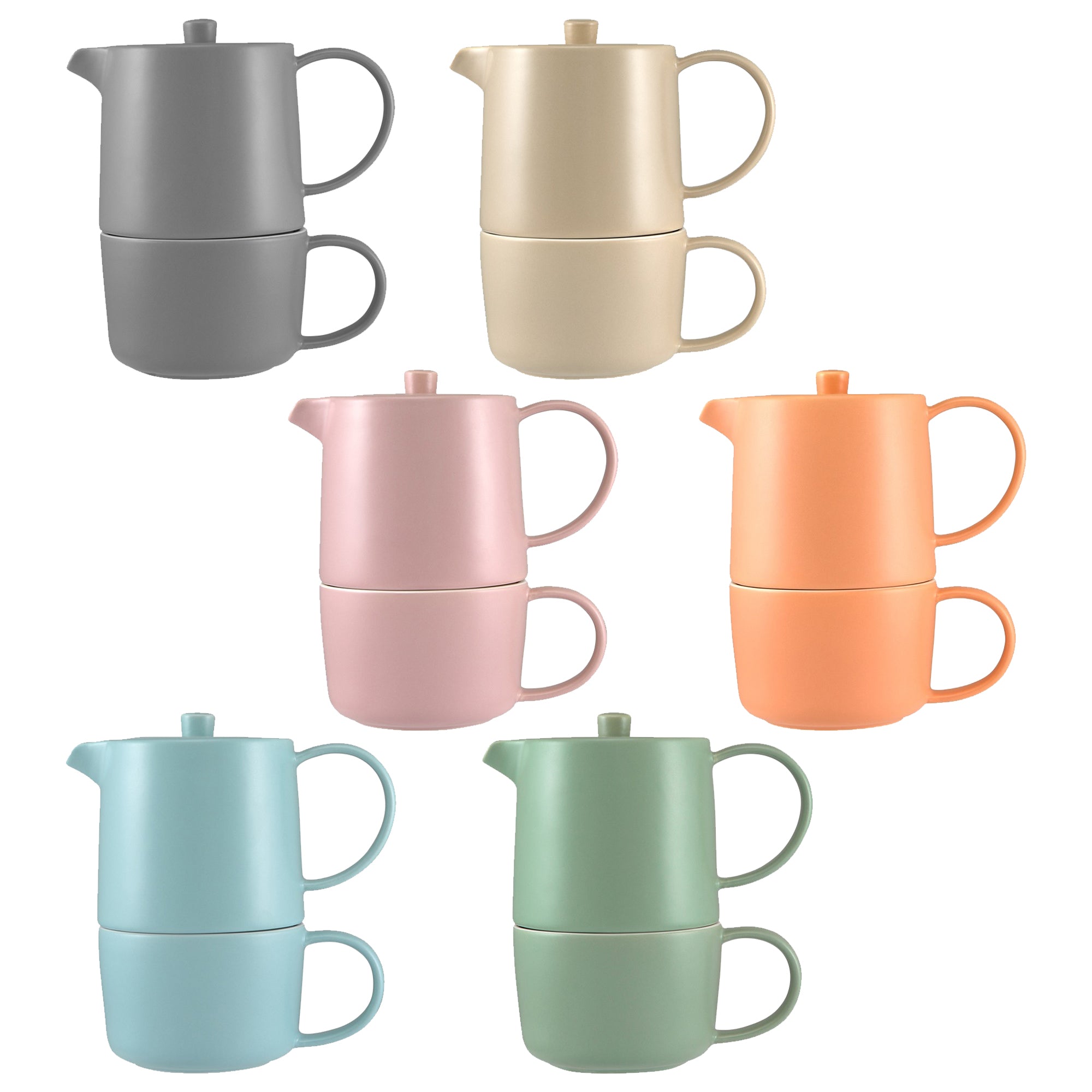 Cafe Life Tea for One With Infuser 450ml Seafoam Gift Box