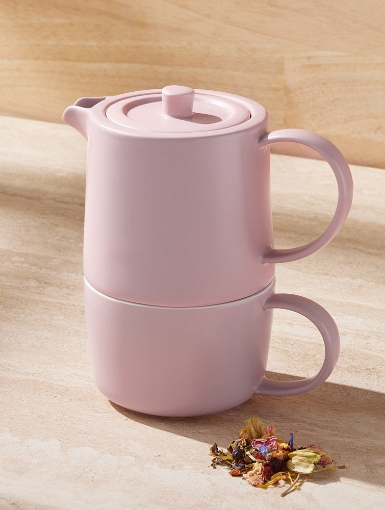 Cafe Life Tea for One With Infuser 450ml Seafoam Gift Box