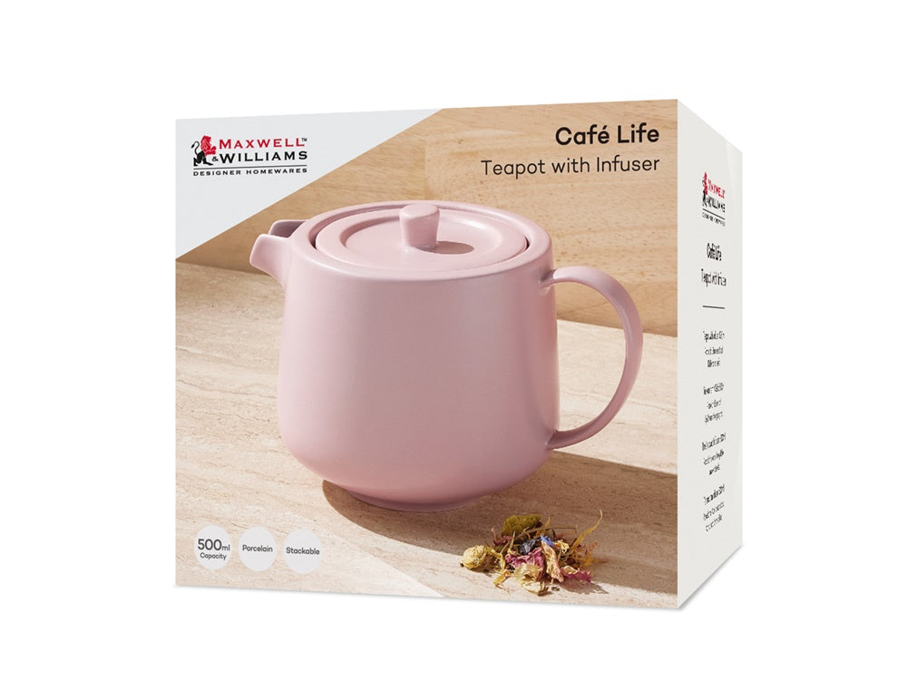 Cafe Life Teapot With Infuser 500ml Cloud Gift Box