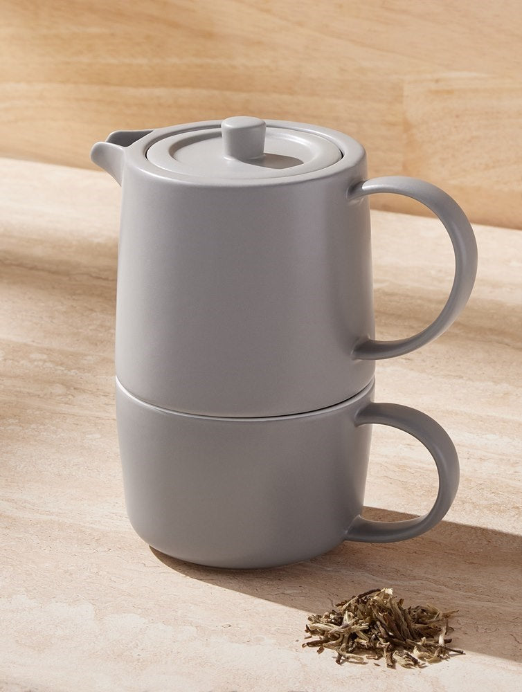 Cafe Life Tea for One With Infuser 450ml Seafoam Gift Box