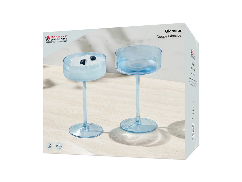 Glamour Coupe Glass 240ml Twin Set