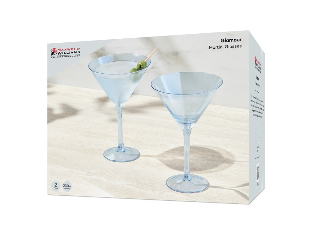 Glamour Martini Glass 230ml Twin Set