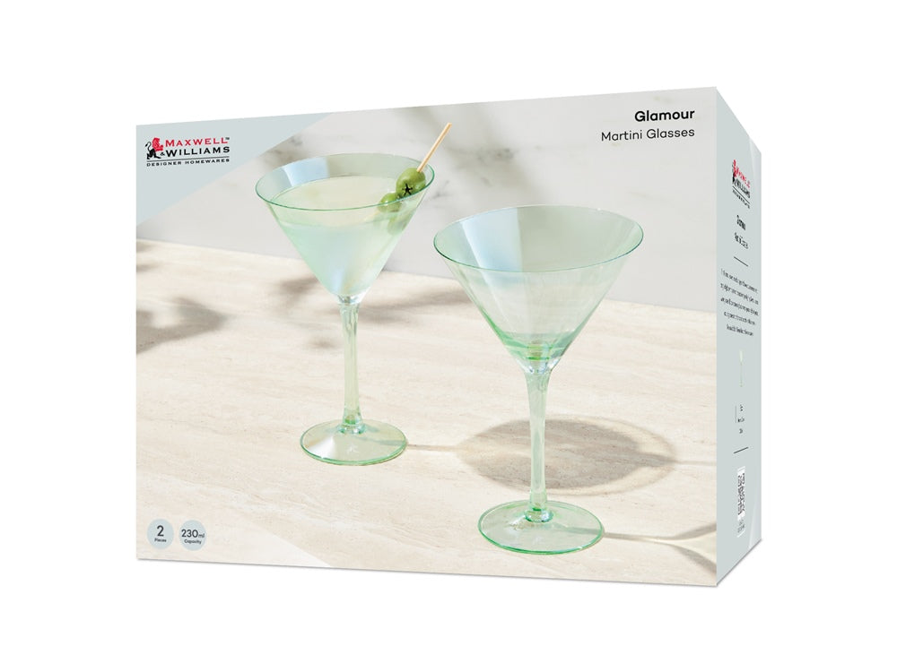 Glamour Martini Glass 230ml Twin Set