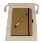 Drawstring Bag + JournalBook + Pen Set