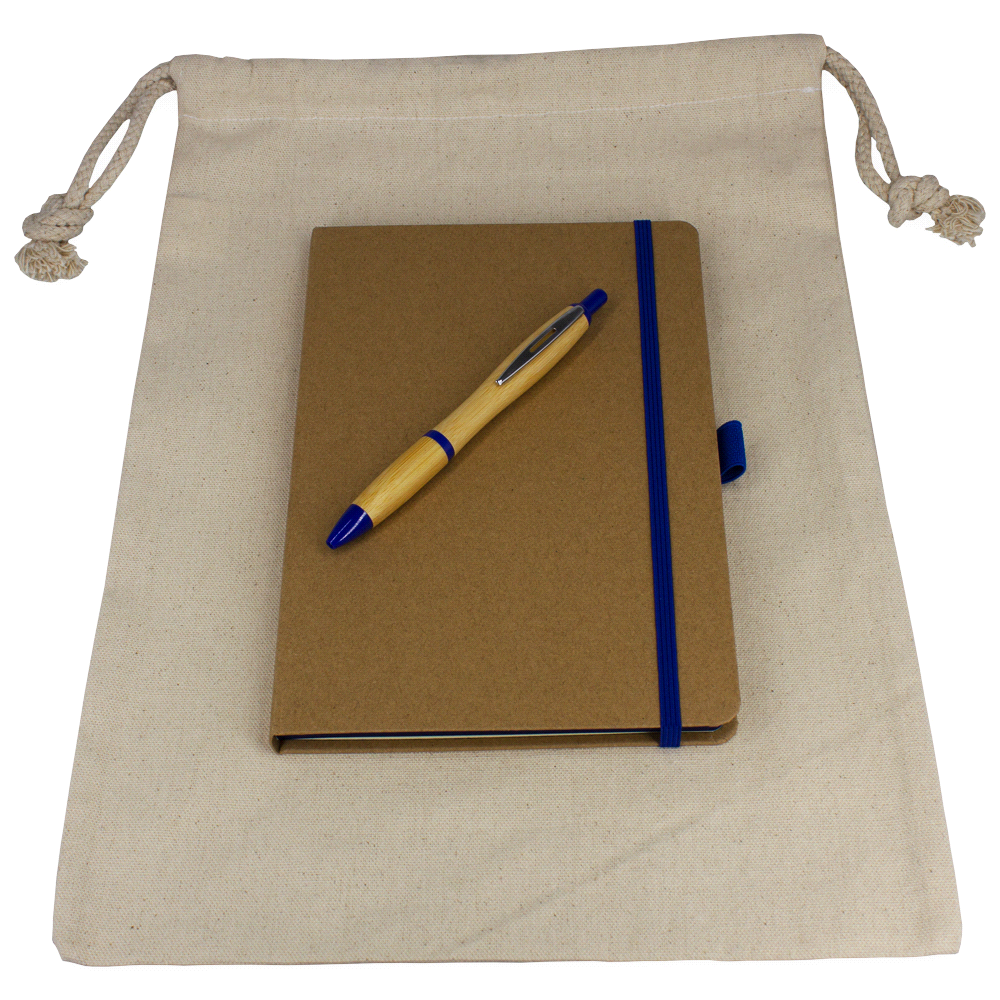 Drawstring Bag + JournalBook + Pen Set