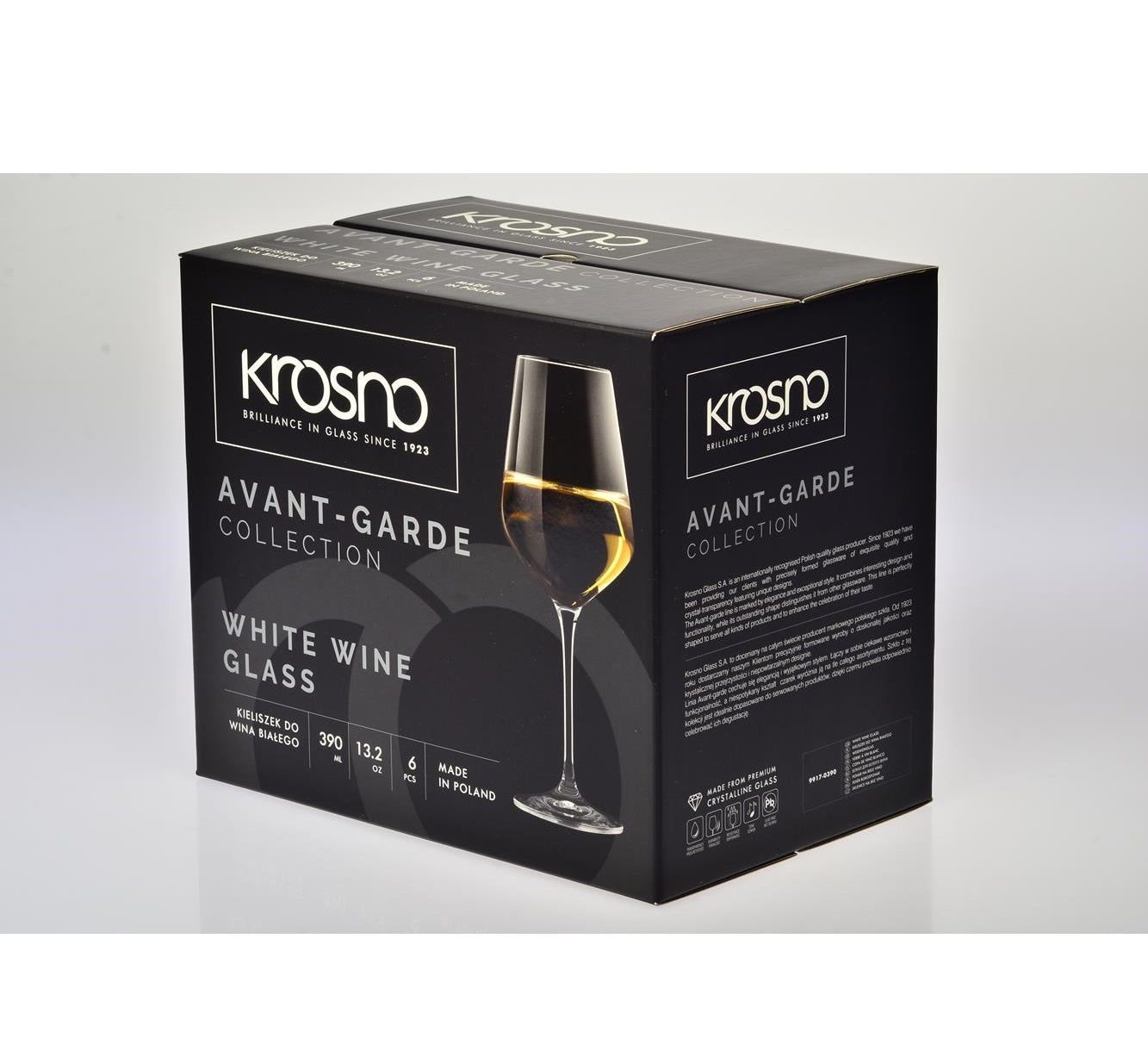 Krosno Avant-Garde Wine Glass 390ml 6pc Gift Box
