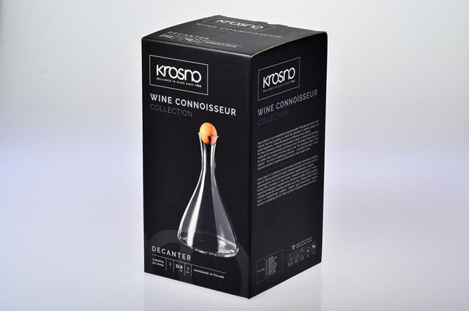 Krosno Connoisseur Wine Decanter Beechwood Stopper 1L