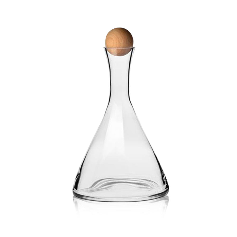 Krosno Connoisseur Wine Decanter Beechwood Stopper 1L
