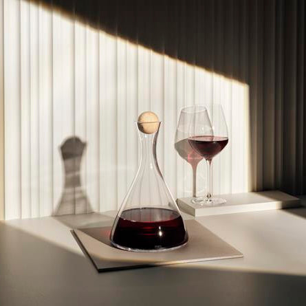 Krosno Connoisseur Wine Decanter Beechwood Stopper 1L