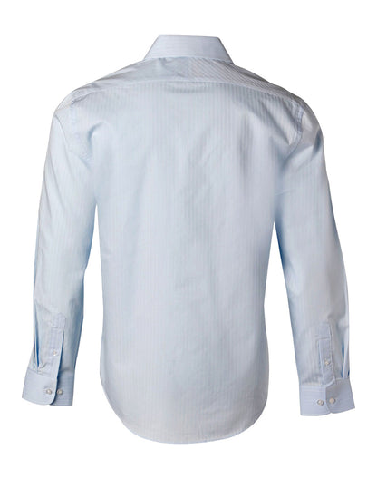 Self Stripe Long Sleeve Mens Shirt