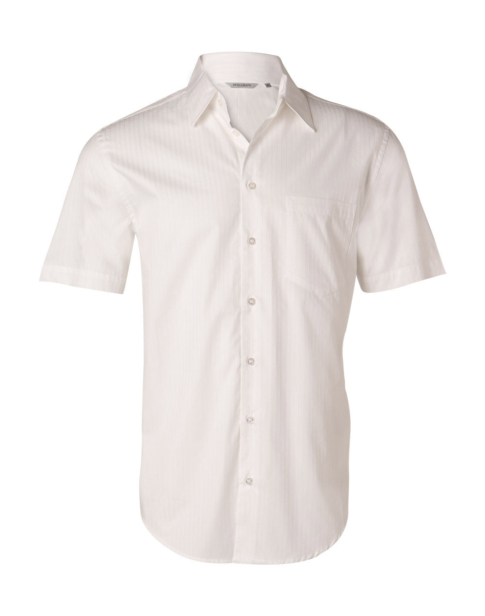 Self Stripe Short Sleeve Mens Shirt