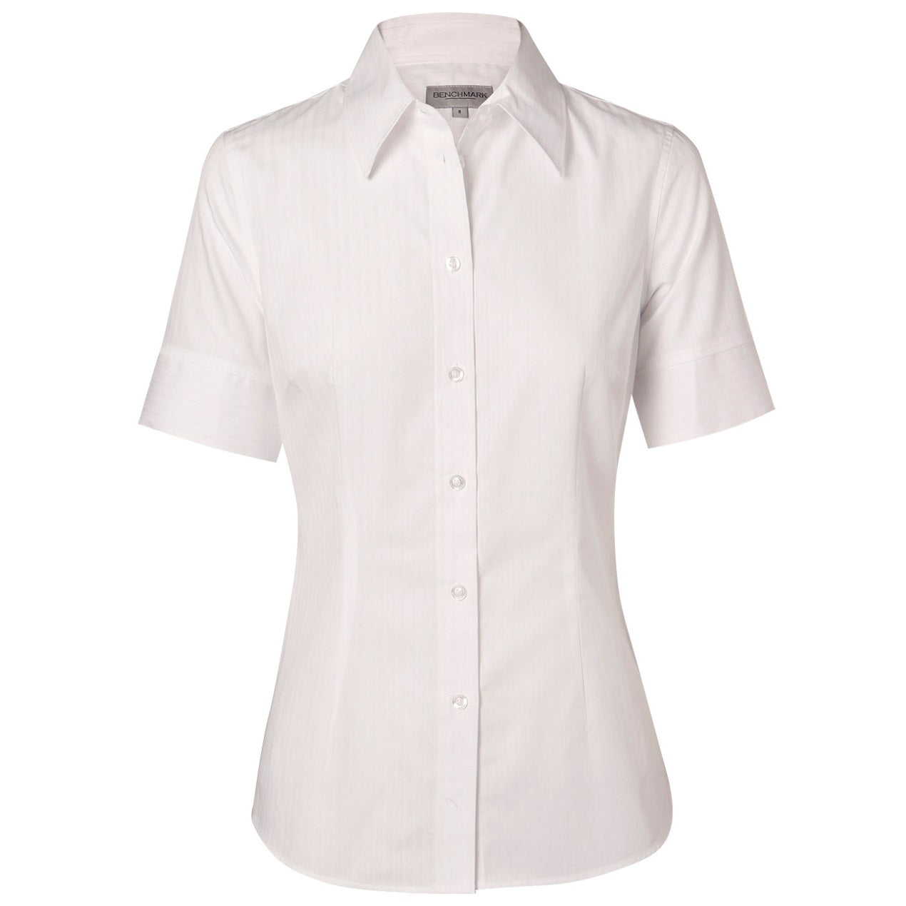 Self Stripe Short Sleeve Ladies Shirt