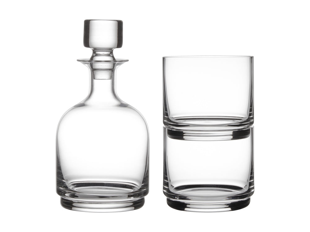 Maxwell & Williams Diamante Stacked Decanter 3pc Set