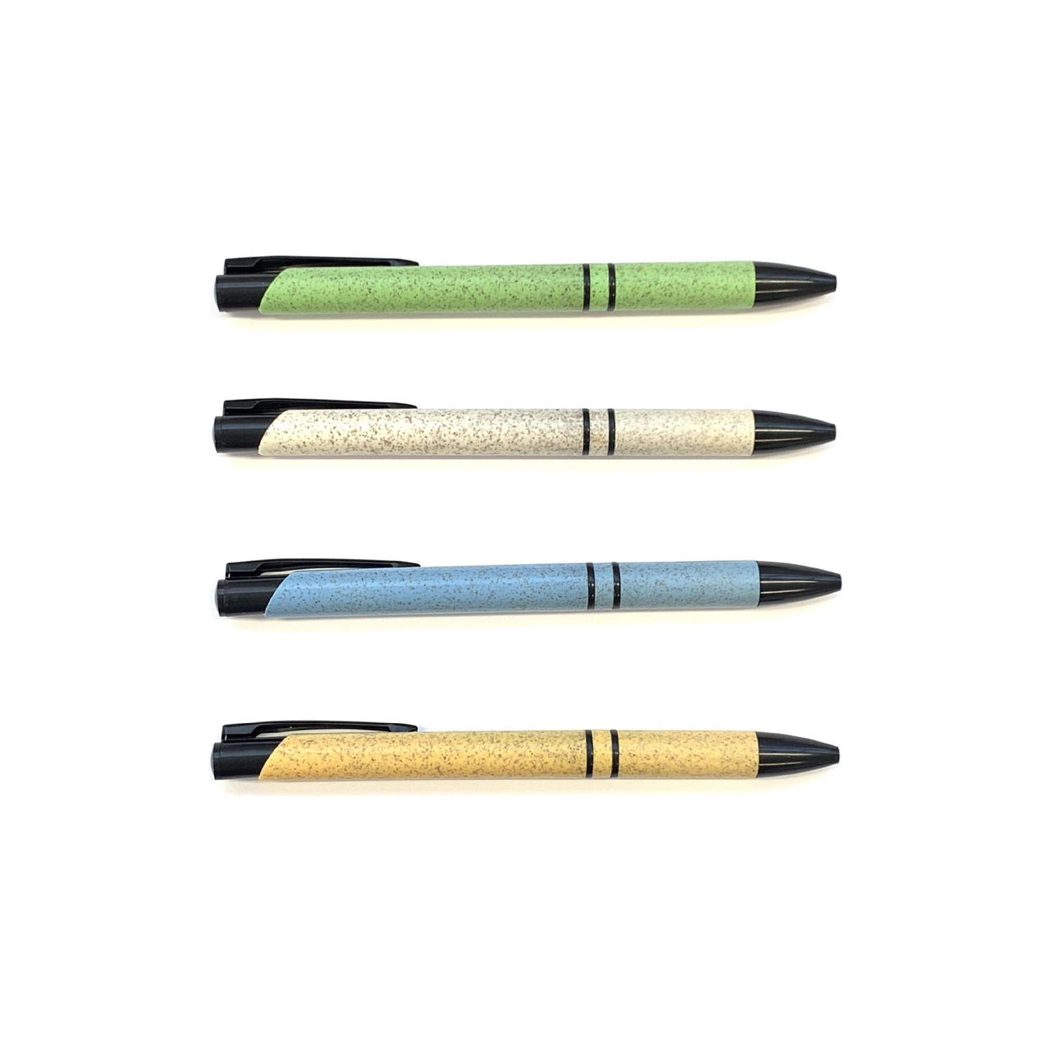 Wheat Straw Slimline Black Pen
