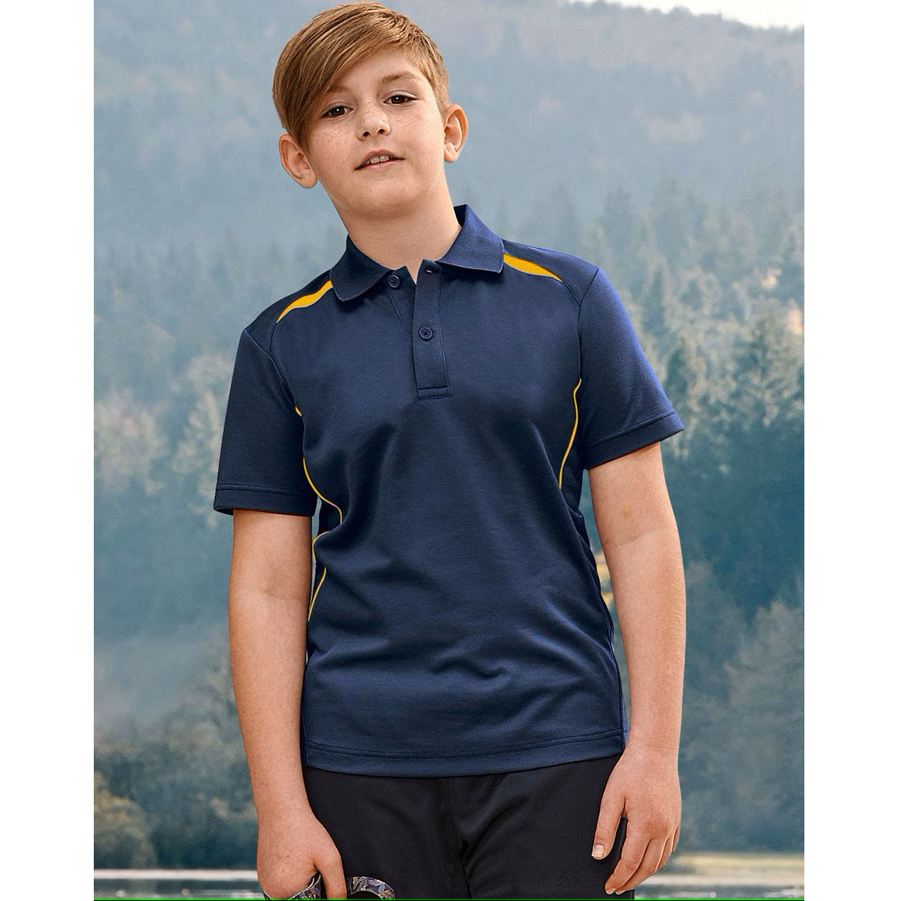 Sustainable Poly/Cotton Contrast SS Kids Polo