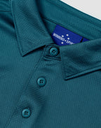 Sustainable Jacquard Knit Mens Polo
