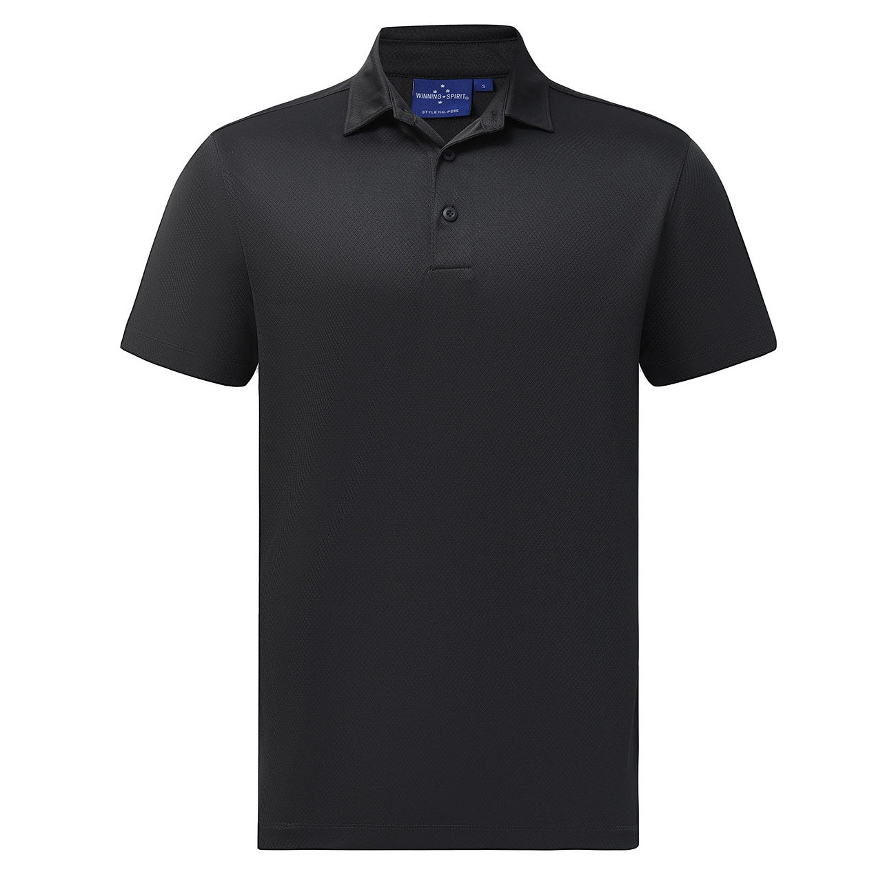 Sustainable Jacquard Knit Mens Polo