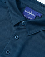 Sustainable Jacquard Knit Mens Polo