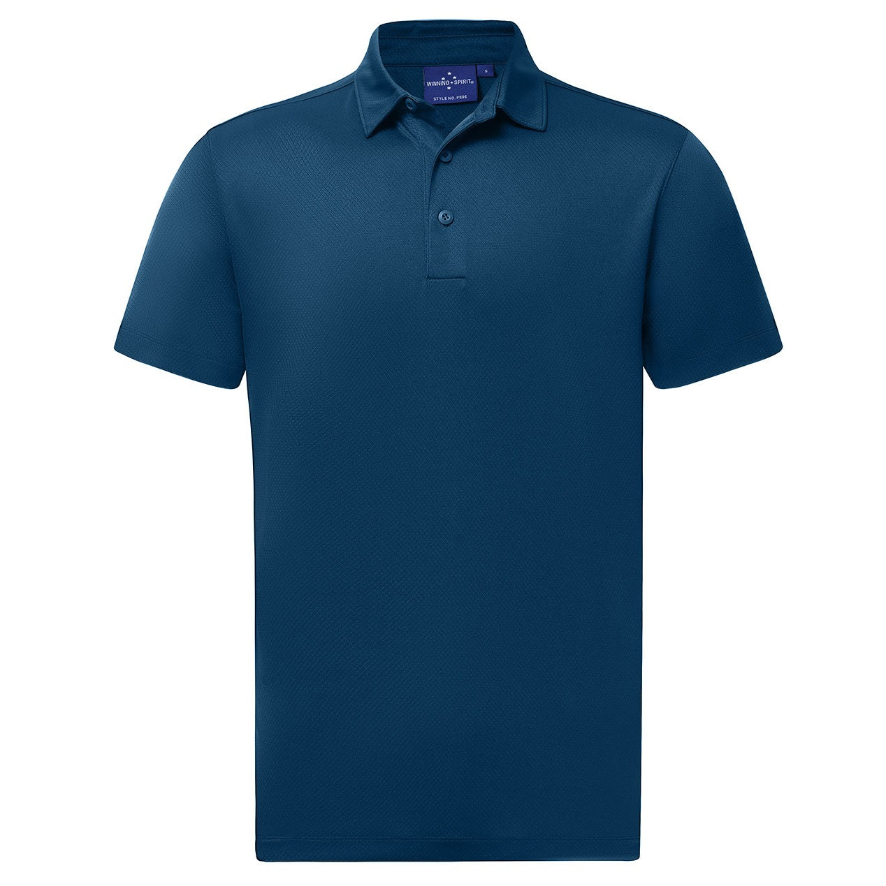 Sustainable Jacquard Knit Mens Polo
