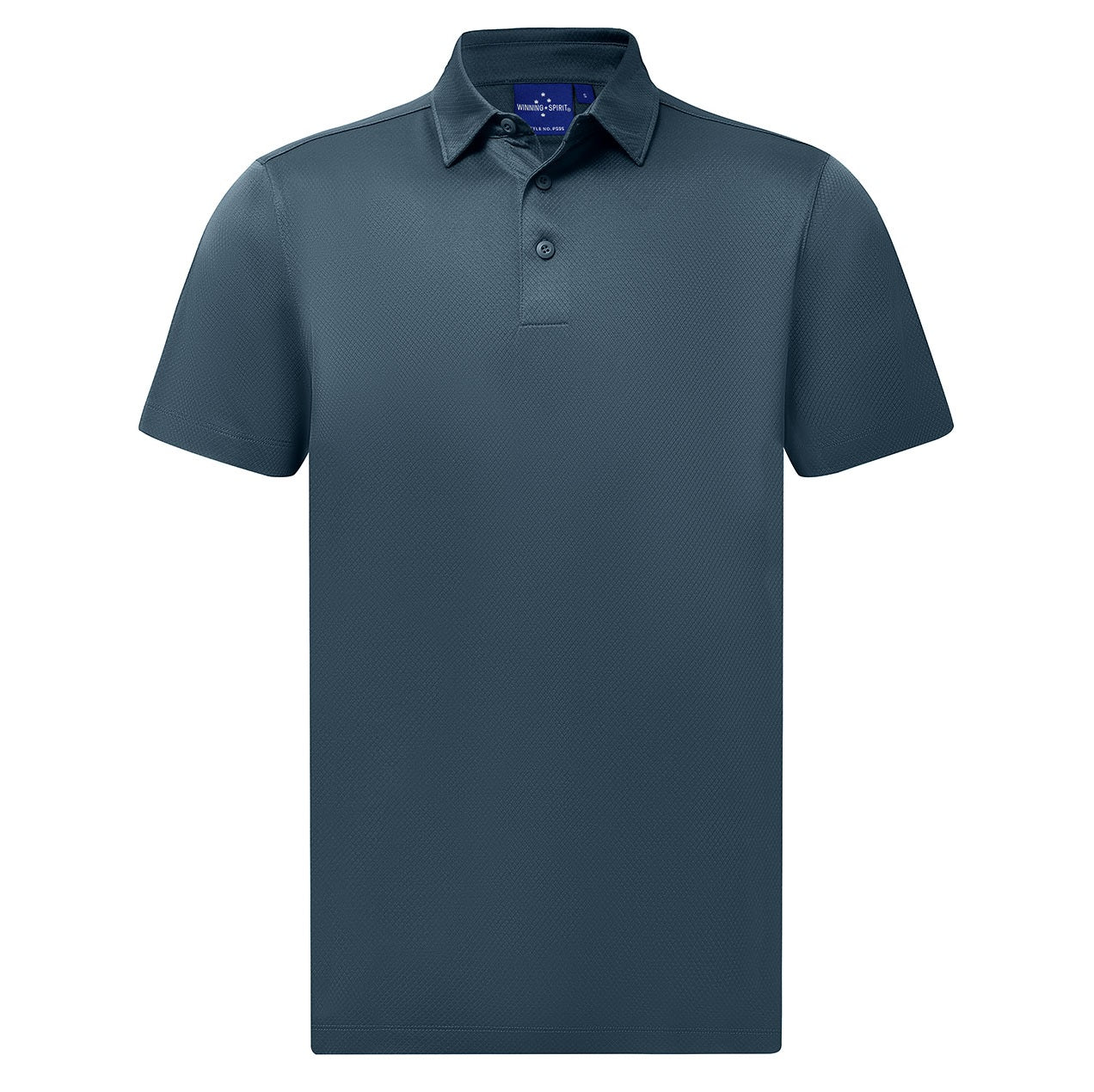 Sustainable Jacquard Knit Mens Polo