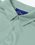 Sustainable Jacquard Knit Mens Polo