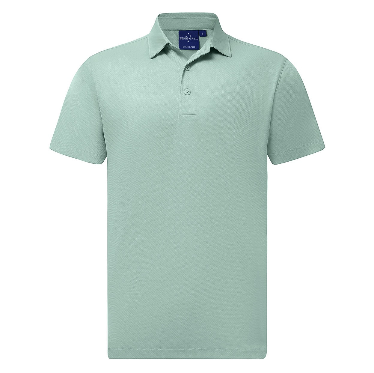 Sustainable Jacquard Knit Mens Polo