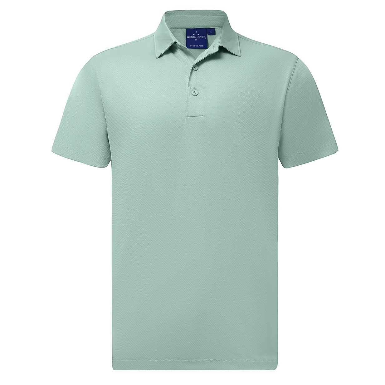 Sustainable Jacquard Knit Mens Polo
