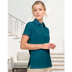 Sustainable Jacquard Knit Ladies Polo