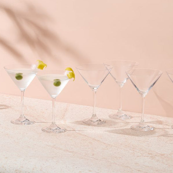 Manhattan Martini Glass 285ml Set of 6 Gift Box