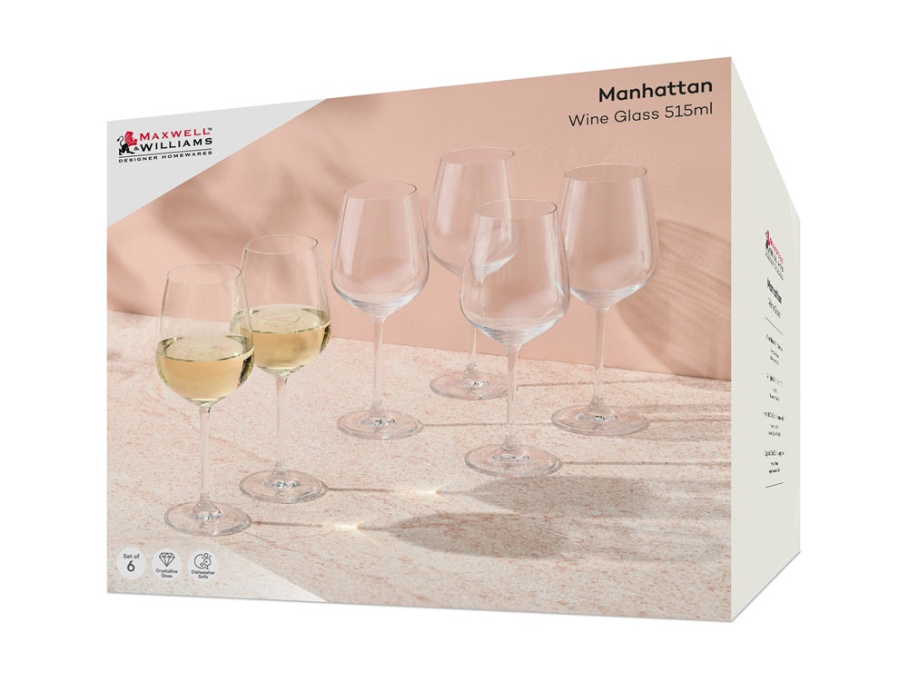 Manhattan Wine Glass 515ml Set of 6 Gift Box
