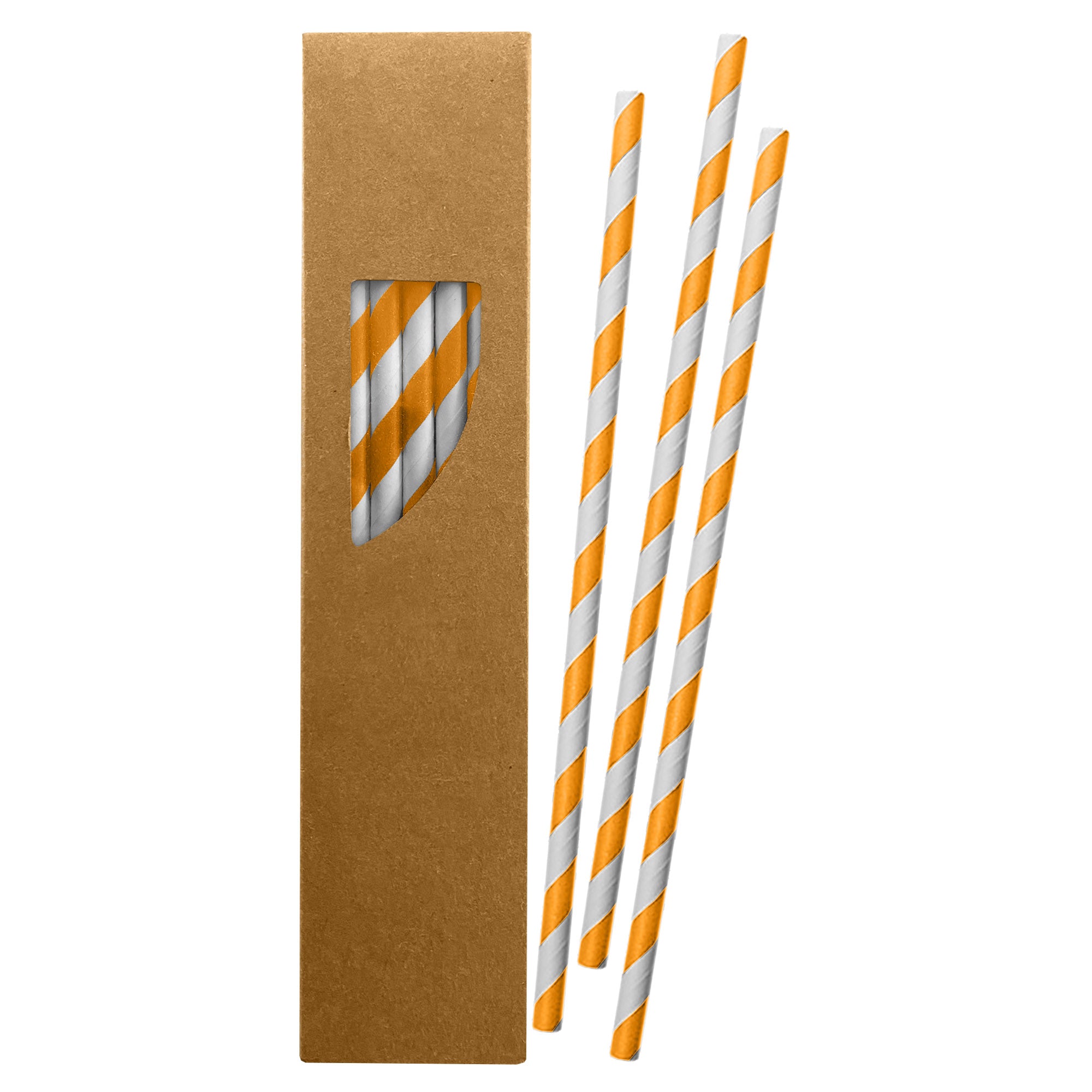 Paper Straw 197 x 6mm (20 pk)
