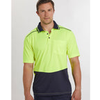Unisex Hi-Vis Bamboo Charcoal SS Polo