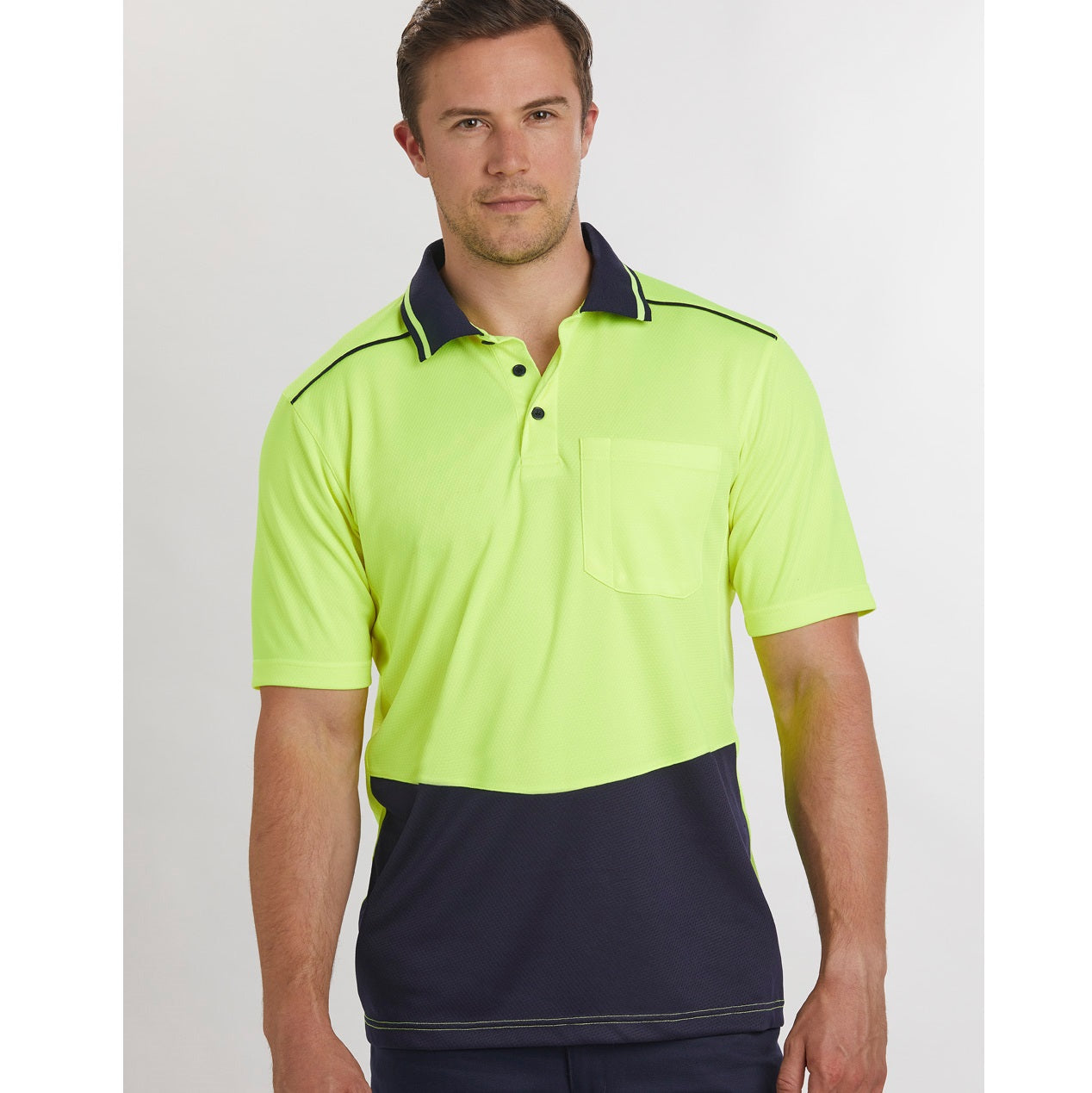 Unisex Hi-Vis Bamboo Charcoal SS Polo