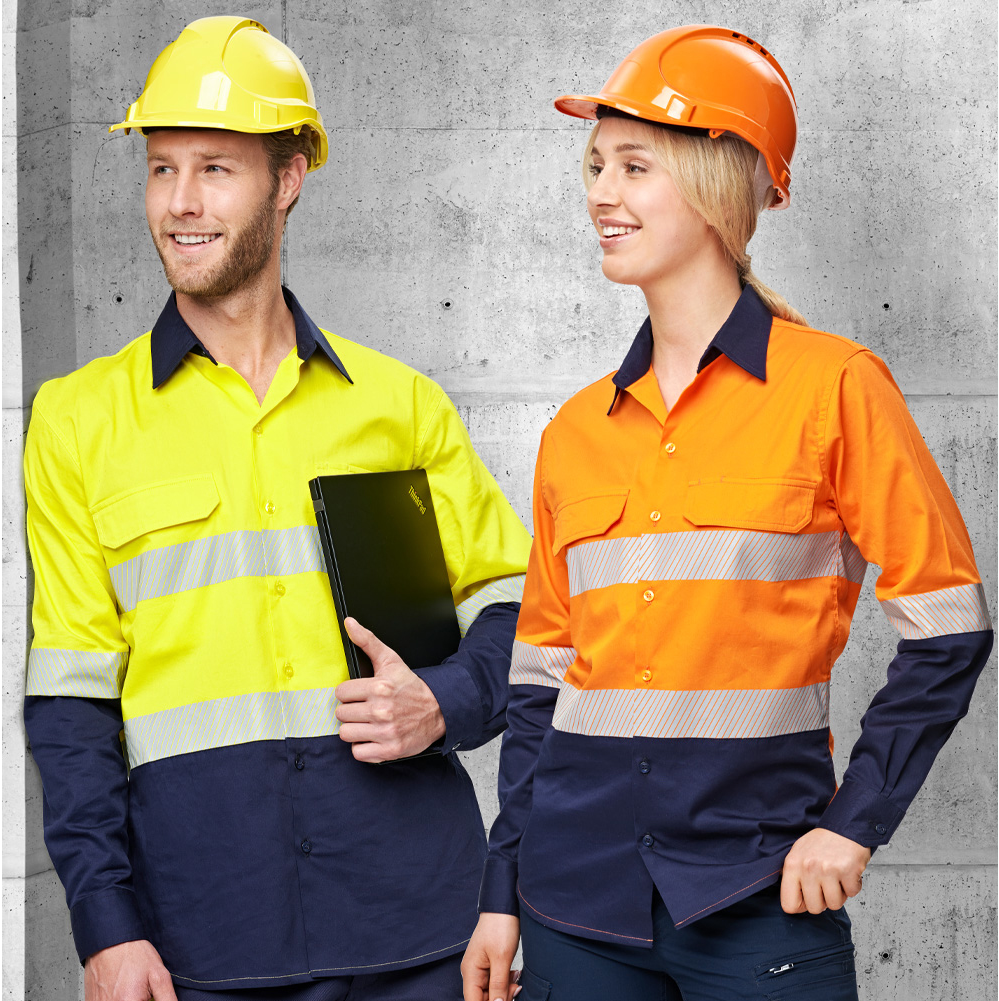 Unisex Hi Vis Cool-Breeze Safety LS Shirt (Segmented Tape)