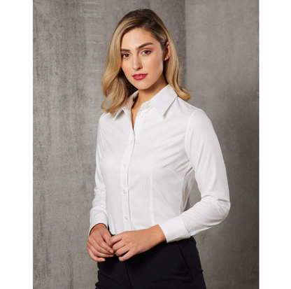 Self Stripe Long Sleeve Ladies Shirt