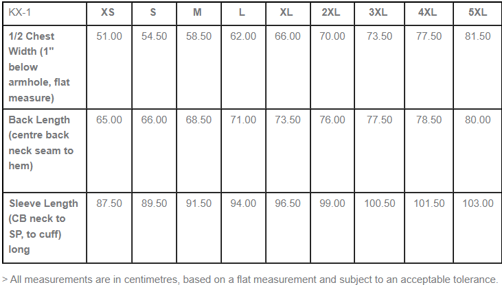 Sizing Guide