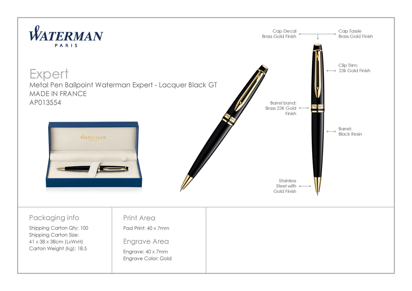 Waterman Expert Ballpoint Pen