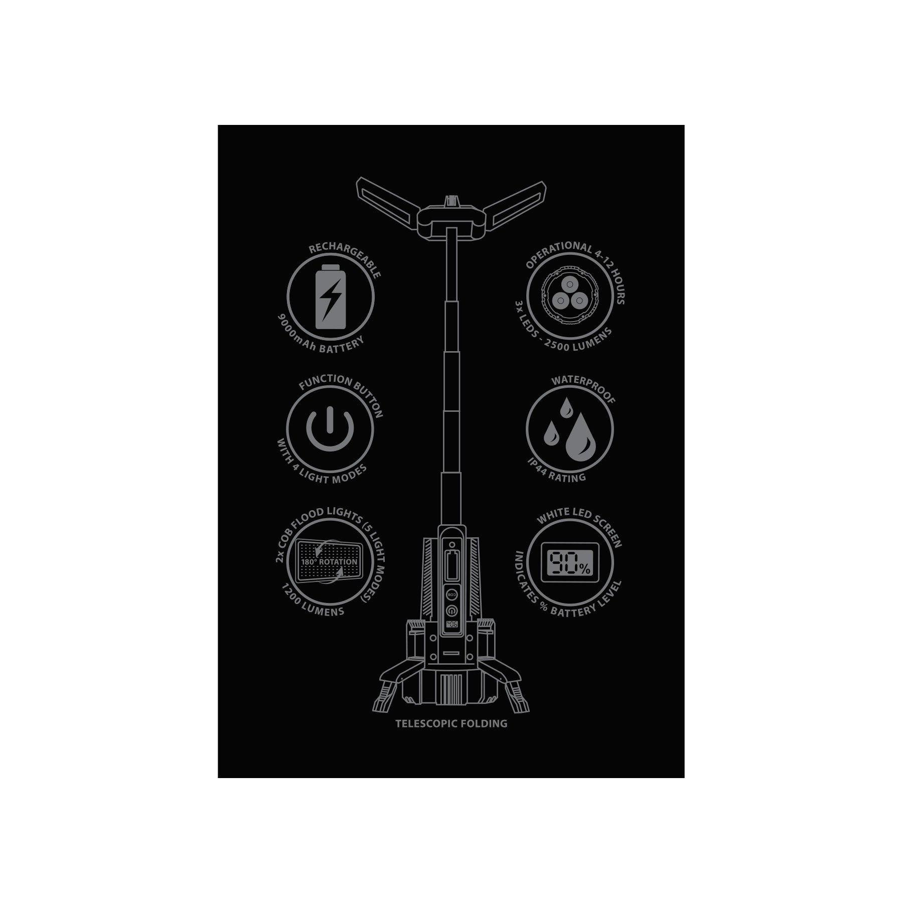 OptiBeam 2500L Search Light Torch